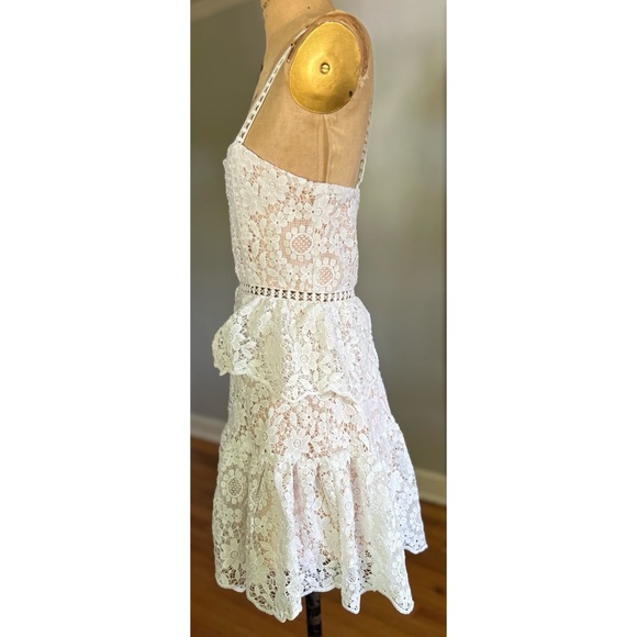 Showpo Monay Ruffle Hem Lace Mini Dress US 6 - Picture 4 of 15